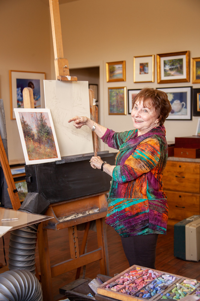Beverly Carden Amundson in her home studio in Lenexa, Kansas